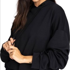 Good American cropped scuba hoodie